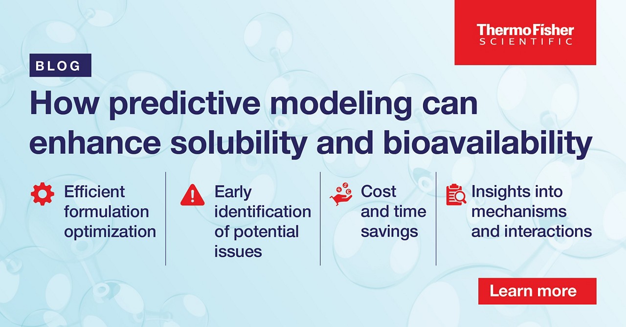 Predictive modeling can enhance solubility and bioavailability
