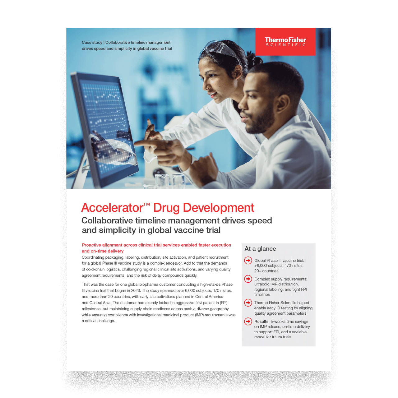 Collaborative Timeline Management in Global Vaccine Trial