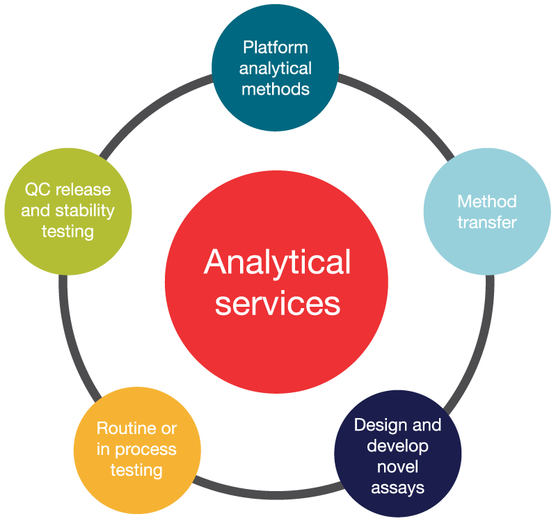 Viral vector analytical development services diagram